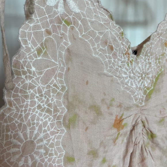 Zara Embroidered Open Side Tie Dye Top - Picture 4 of 6